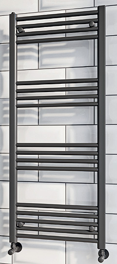 Black Heated Towel Rail